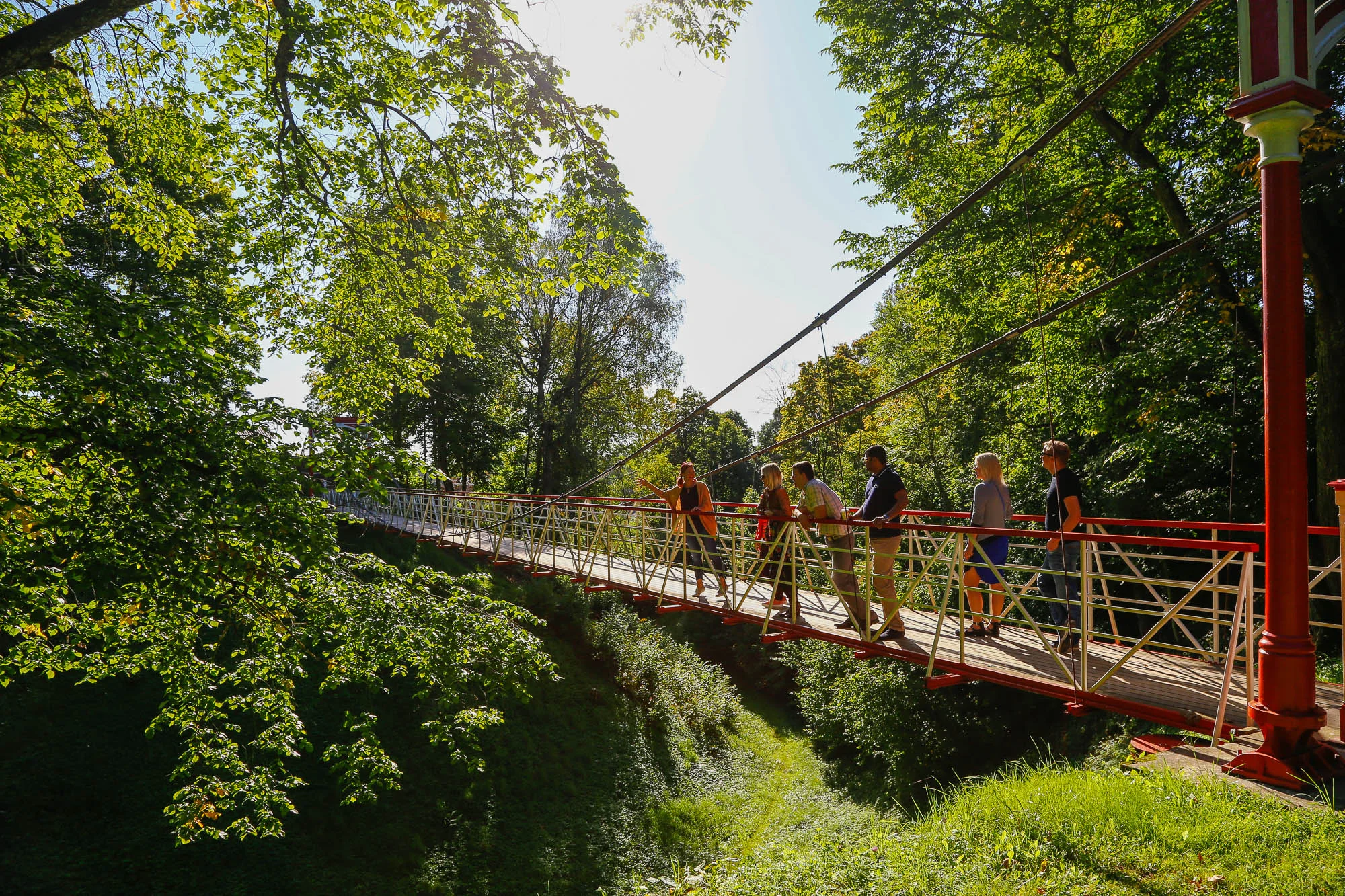Suspension bridge at Viljandi Tour image